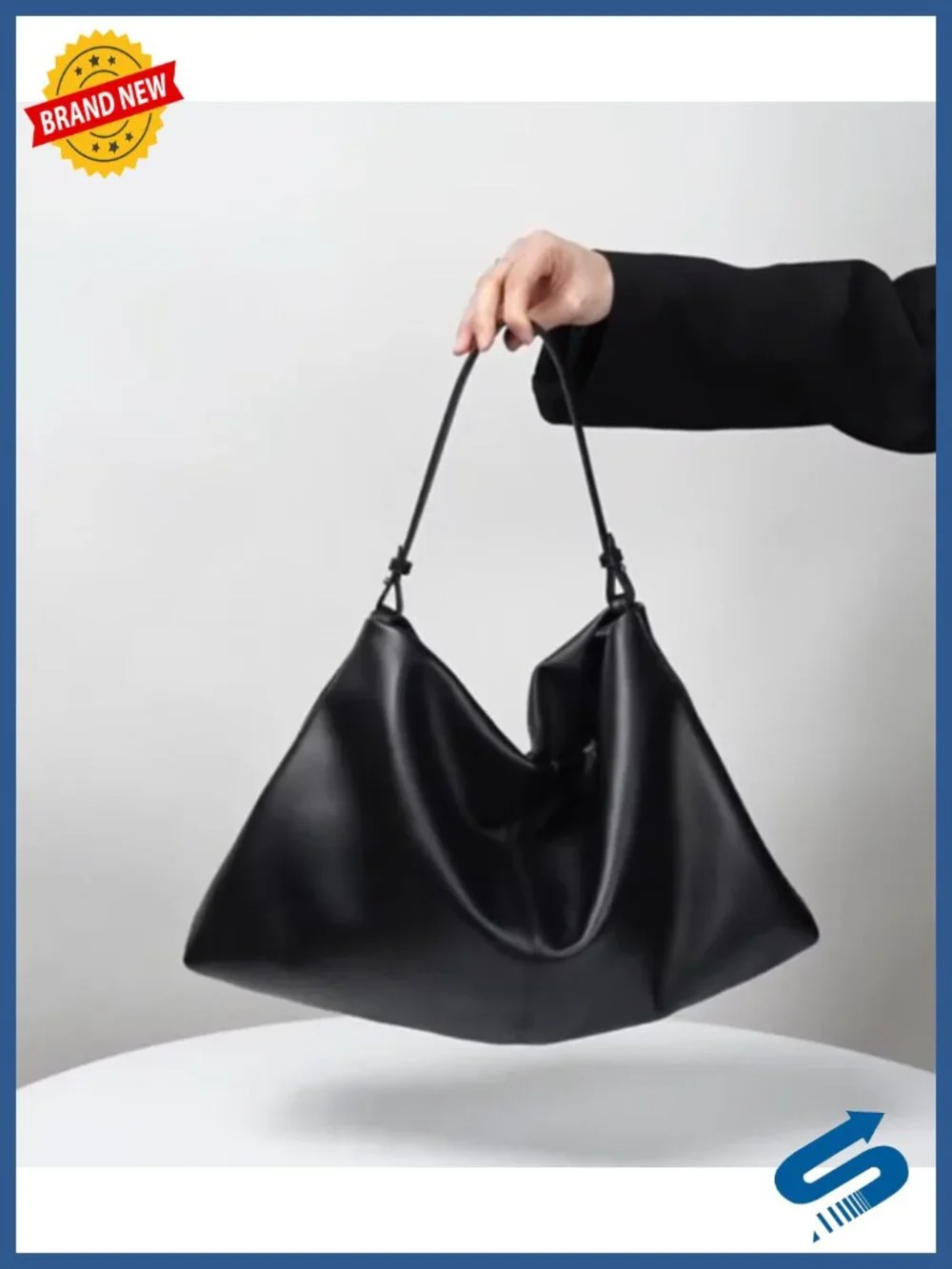 Soft Leather Tote Bag Shoulder Purse Adjustable Strap Work Everyday